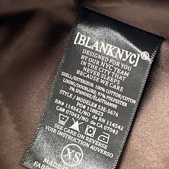 BlankNYC Womens XS Corduroy Blazer Jacket Brown 1 Button Academia Office Preppy - Picture 10 of 10